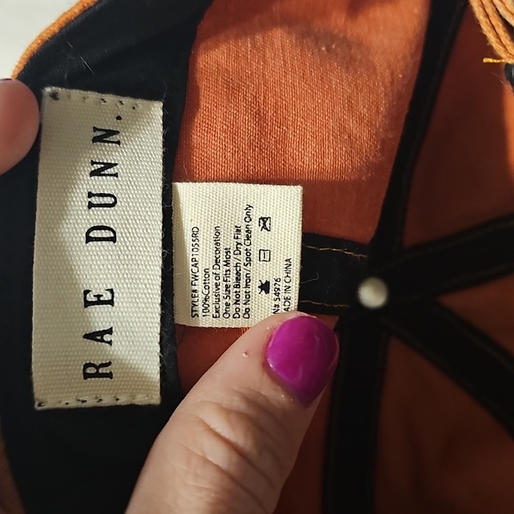RAE DUNN Womens Nwots Orange FALL Hat/cap!!. Super Cute. HELLO FALL! - Picture 4 of 6